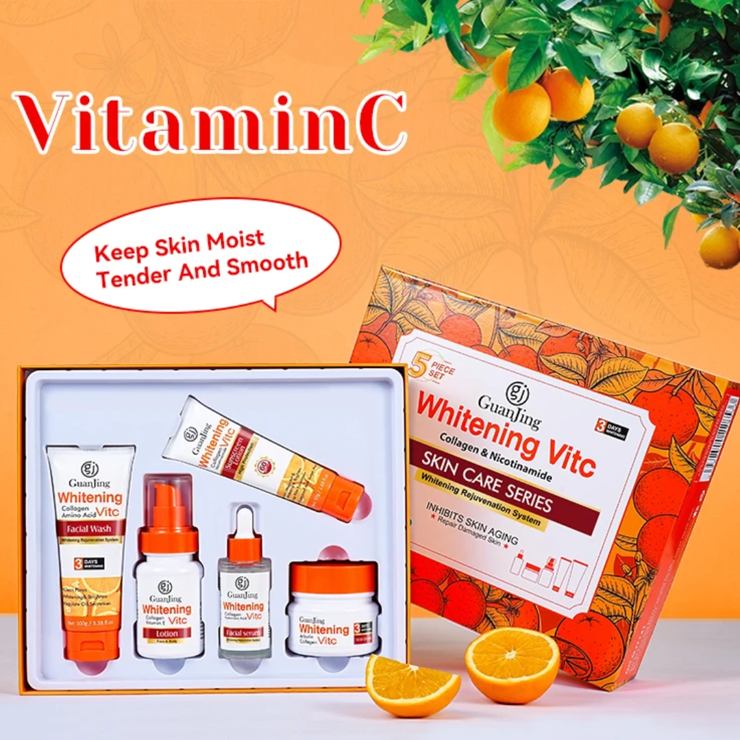 Kit De Lujo Facial Antiedad Ultra Hidratante de Vitamina C  Guanjing